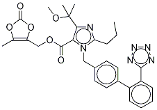 4-(1-methoxy-1-methylethyl)-2-propyl-1-{4-(2-tetrazol-5-yl)phenyl}phenylmethylimidazole-5-carboxylic acid-5-methyl-2-oxo-[1,3]-dioxolene-4-yl-methyl ester