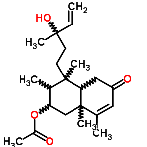 (C22H34O4) 2(1H)-Naphthalenone, 6-(acetyloxy)-4a,5,6,7,8,8a-hexahydro-8-(3-hydroxy-3-methyl-4-pentenyl)-4,4a,7,...