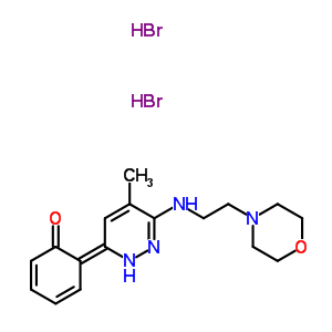 (C17H24Br2N4O2) SR95070;2-(5-Methyl-6-((2-(4-morpholinyl)ethyl)amino)-3-pyridazinyl)phenol dihydrobromide;3-((beta-M...