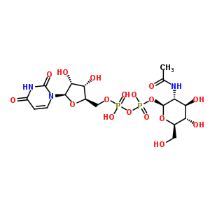 (C17H27N3O17P2) (2S,3R,4R,5S,6R)-3-acetamido-4,5-dihydroxy-6-(hydroxymethyl)tetrahydro-2H-pyran-2-yl [(2R,3S,4R,5R)-...