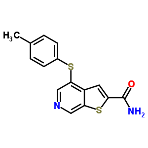 4-(p-甲苯基硫)噻吩并[2,3-c]吡啶-2-甲酰胺
