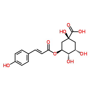 (C16H18O8) o-Coumaroylquinic acid;2-Coumaroylquinic acid;AC1O57JF;5746-55-4;(1S,3S,4S,5S)-1,3,4-trihydroxy-5-[(...