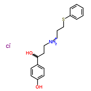 (C18H24ClNO2S) 1-(p-Hydroxyphenyl)-2-(3'-phenylthiopropylamino)-1-propanol hydrochloride;Benzenemethanol, 4-hyd...