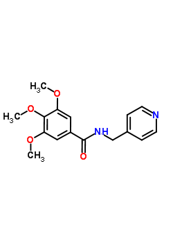 (C16H18N2O4) 3,4,5-Trimethoxy-N-(pyridin-4-ylmethyl)benzamide;Benzamide, 3,4,5-trimethoxy-N-(4-pyridinylmethyl)-