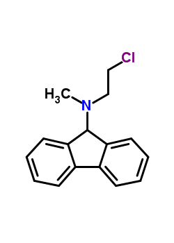 (C16H16ClN) 9H-Fluoren-9-amine, N-(2-chloroethyl)-N-methyl-;N-(2-Chloroethyl)-N-methyl-9H-fluoren-9-amine