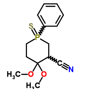 (C14H18NO2PS) 4,4-dimethoxy-1-phenylphosphinane-3-carbonitrile 1-sulfide;NSC153144;AC1L6DBW;AC1Q7FSQ;AR-1F7873;NSC...