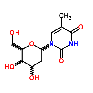 (C11H16N2O6) MLS003171521;1-(2-deoxyhexopyranosyl)-5-methylpyrimidine-2,4(1h,3h)-dione;51549-49-6;Deoxyglucopyran...