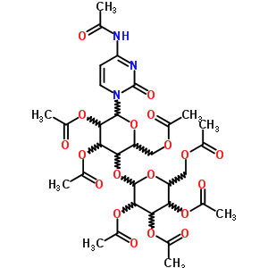 (C32H41N3O19) 2(1h)-pyrimidinone, 4-(acetylamino)-1-[2,3,6-tri-o-acetyl-4-o-(2,3,4,6-tetra-o-acetylhexopyranosyl)h...