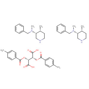 (2R,3R)-2,3-雙[(4-甲基苯甲酰基)氧基]丁二酸和 (3R,4R)-N,4-二甲基-1-(苯基甲基)-3- 胺的化合物