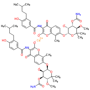 (C62H72CaN4O22) Novobiocin, dihydro-, calcium salt;Dihydronovobiocin, acid calcium salt;U-7700;Dihydronovobiocin cal...