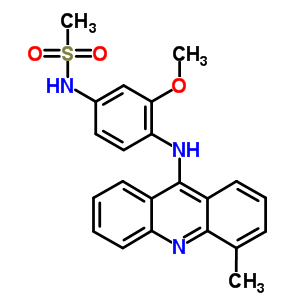 (C22H21N3O3S) BRN 0457633;3'-Methoxy-4'-((4-methyl-9-acridinyl)amino)methanesulfonanilide;Methanesulfon-m-...