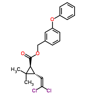 (C21H20Cl2O3) 3-Phenoxybenzyl (1S,3R)-3-(2,2-dichlorovinyl)-2,2-dimethylcyclopropanecarboxylate;3-Phenoxybenzyl-(1...