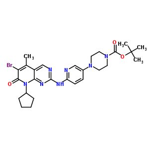 tert-butyl 4-[6-[(6-bromo-8-cyclopentyl-5-methyl-7-oxopyrido[2,3-d]pyrimidin-2-yl)amino]pyridin-3-yl]piperazine-1-carboxylate