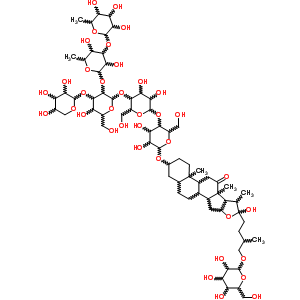 (C68H112O37) Agavasaponin H;Agavoside H;Furostan-12-one, 3-((O-6-deoxy-alpha-L-mannopyranosyl-(1-4)-O-6-deoxy-alp...