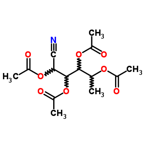 (C14H19NO8) (3,4,5-triacetyloxy-5-cyanopentan-2-yl) acetate;1-cyanopentane-1,2,3,4-tetrayl tetraacetate(non-pref...