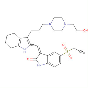 1H-Indole-5-sulfonamide,N-(2-chlorophenyl)-3-[[3-[3-(dimethylamino)propyl]-4,5,6,7-tetrahydro-1H-indol-2-yl]methylene]-2,3-dihydro-2-oxo- structure