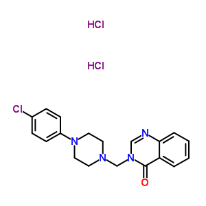 (C19H21Cl3N4O) 4(3H)-Quinazolinone, 3-(4-(p-chlorophenyl)-1-piperazinylmethyl)-, 2HCl