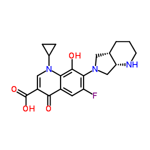 7-[(4aS,7aS)-1,2,3,4,4a,5,7,7a-octahydropyrrolo[3,4-b]pyridin-6-yl]-1-cyclopropyl-6-fluoro-8-hydroxy-4-oxoquinoline-3-carboxylic acid