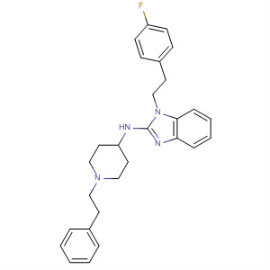 1H-Benzimidazol-2-amine,1-[(4-chlorophenyl)methyl]-N-[1-(2-phenylethyl)-4-piperidinyl]-N-(phenylmethyl)- structure