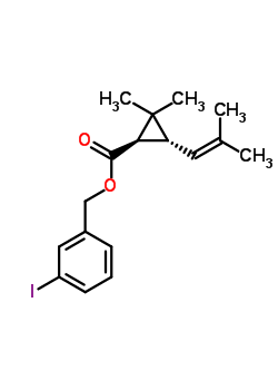 (C17H21IO2) Cyclopropanecarboxylic acid, 2,2-dimethyl-3-(2-methyl-1-propenyl)-, (3-iodophenyl)methyl ester, (1R,...