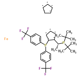 1,2,3,4,5-Cyclopentanepentayl, compd. with 1-[(1R)-1-[bis(1,1-dim ethylethyl)phosphino]ethyl]-2-[bis[4-(trifluoromethyl)phenyl]phos phino]-1,2,3,4,5-cyclopentanepentayl, iron salt (1:1:1)
