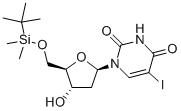 1-[(2R,4S,5R)-5-[[tert-butyl(dimethyl)silyl]oxymethyl]-4- hydroxyoxolan-2-yl]-5-iodopyrimidine-2,4-dione  