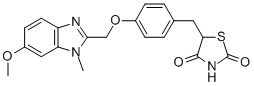 5-[[4-[(6-methoxy-1-methylbenzimidazol-2-yl)methoxy]phenyl]methyl]-1,3-thiazolidine-2,4-dione