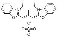 3-Ethyl-2-[3-(3-ethyl-benzoxazol-2(3H)-ylidene)-2-methyl-propenyl]benzoxazolium perchlorate