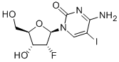 4-amino-1-[(2R,3R,4R,5R)-3-fluoro-4-hydroxy-5-(hydroxymethyl)oxolan-2-yl]-5-iodopyrimidin-2-one  