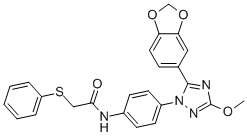 N-[4-[5-(1,3-benzodioxol-5-yl)-3-methoxy-1,2,4-triazol-1-yl]phenyl]-2-phenylsulfanylacetamide