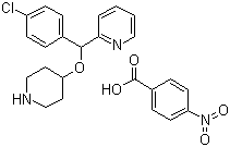 2-[(4-chlorophenyl)(piperidin-4-yloxy)methyl]pyridine,4-nitrobenzoate(salt)(1:1)