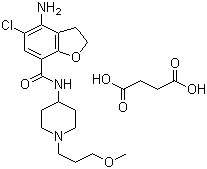 4-amino-5-chloro-N-[1-(3-methoxypropyl)piperidin-4-yl]-2,3-dihydro-1-benzofuran-7-carboxamide,butanedioic acid