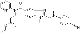 ethyl 3-(2-((4-cyanophenylamino)methyl)-1-methyl-N-(pyridin-2-yl)-1H-benzo[d]imidazole-5-carboxamido)propanoate