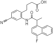 4-[4-cyano-2-[2-(4-fluoronaphthalen-1-yl)propanoylamino]phenyl]butanoic acid