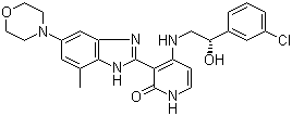 (S)-4-[2-(3-Chloro-phenyl)-2-hydroxy-ethylamino]-3-(4-methyl-6-morpholin-4-yl-1H-benzoimidazol-2-yl)-1H-pyridin-2-one