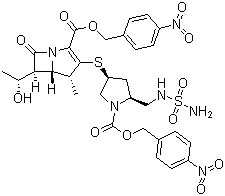 4-nitrobenzyl (4R,5S,6S)-6-[(1R)-1-hydroxyethyl]-4-methyl-3-[[(3S,5S)-1-(4-nitrobenzyloxycarbonyl)-5-(sulfamoylaminomethyl)pyrrolidin-3-yl]thio]-7-oxo-1-azabicyclo[3.2.0]hept-2-ene-2-carboxylate