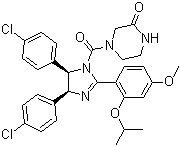 2-Piperazinone, 4-[[(4S,5R)-4,5-bis(4-chlorophenyl)-4,5-dihydro-2-[4-methoxy-2-(1-methylethoxy)phenyl]-1H-imidazol-1-yl]carbonyl]-