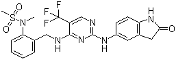 N-Methyl-N-[2-[[[2-[(2-oxo-2,3-dihydro-1H-indol-5-yl)amino]-5-trifluoromethylpyrimidin-4-yl]amino]methyl]phenyl]methanesulfonamide  