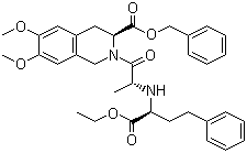 (S)-2-[(S)-2-((S)-1-Ethoxycarbonyl-3-phenylpropylamino)propionyl]-6,7-dimethoxy-1,2,3,4-tetrahydroisoquinoline-3-carboxylic acid benzyl ester