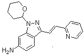 (E)-3-[2-(Pyridin-2-yl)ethenyl]-1-(tetrahydro-2H-pyran-2-yl)-1H-indazol-6-amine  