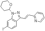 (E)-6-Iodo-3-[2-(pyridin-2-yl)ethenyl]-1-(tetrahydro-2H-pyran-2-yl)-1H-indazole  