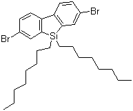 2,7-二溴-9,9-二辛基-9H-9-硅杂芴 891182-24-4