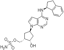 [(1S,2S,4R)-4-{4-[(1S)-2,3-Dihydro-1H-inden-1-ylamino]-7H-pyrrolo [2,3-d]pyrimidin-7-yl}-2-hydroxycyclopentyl]methyl sulfamate